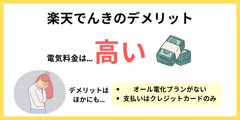 楽天でんき デメリット