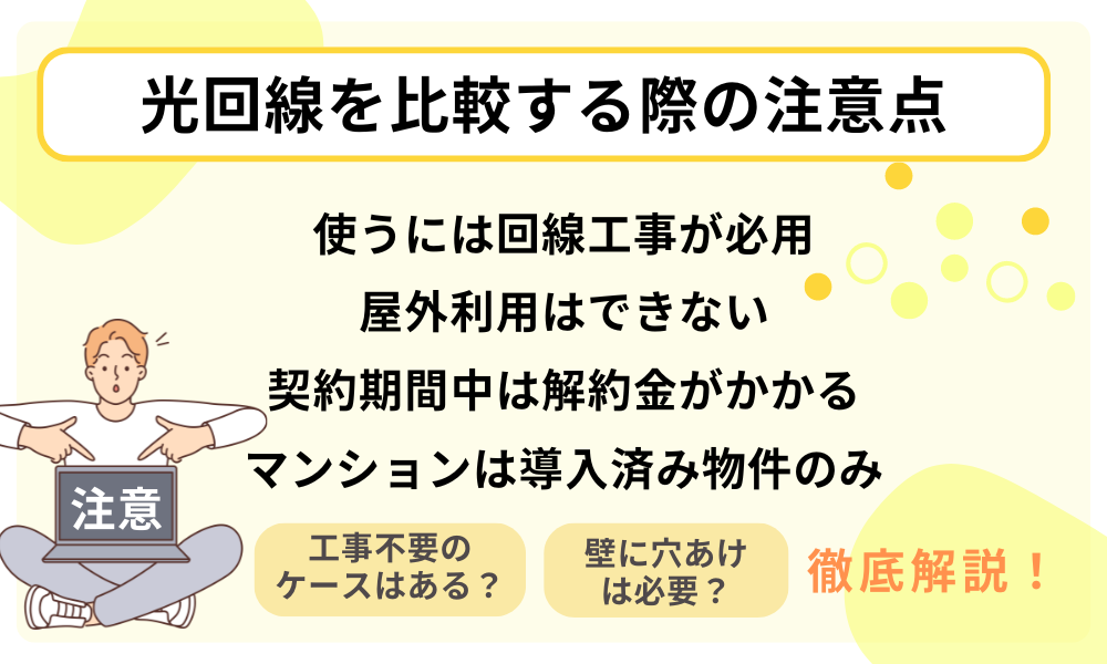 光回線の注意点