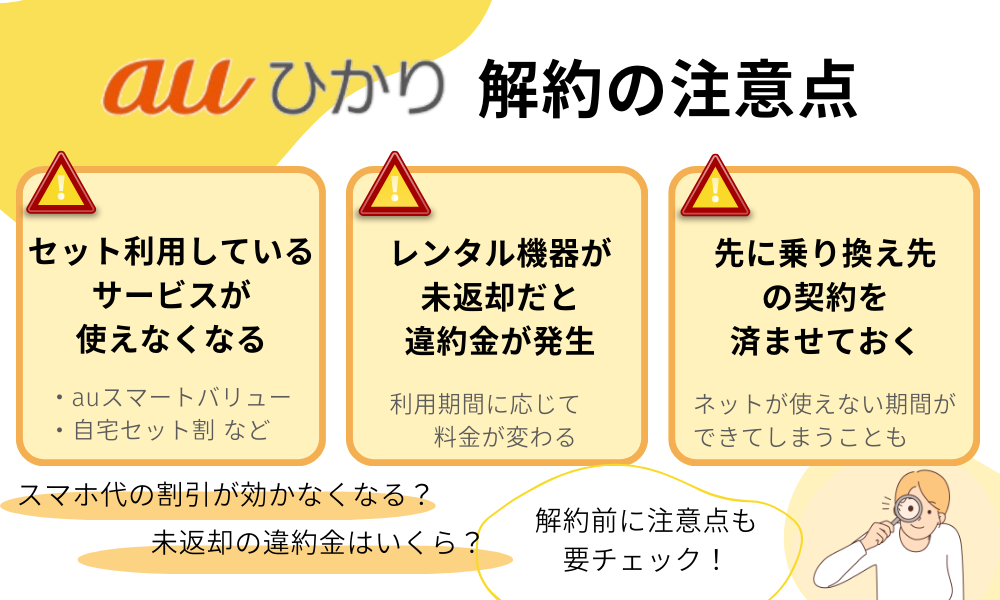 auひかり解約注意点