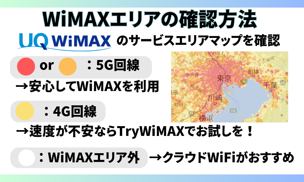 WiMAXエリアの確認方法