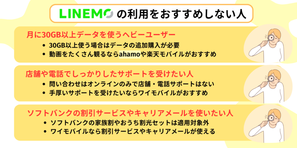 ラインモ おすすめしない人