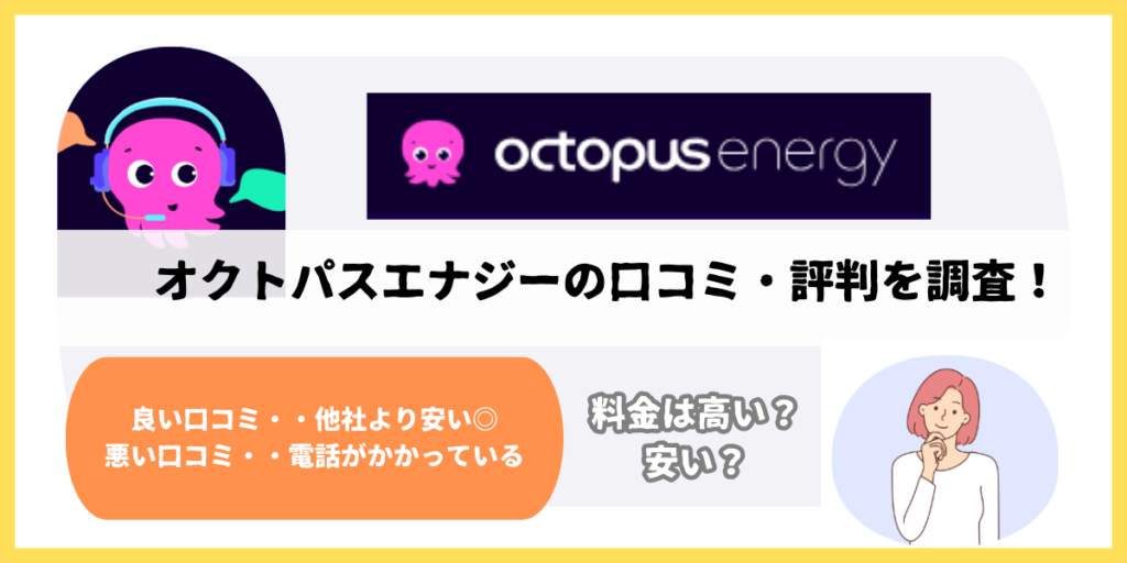 オクトパスエナジーの口コミ・評判を調査！