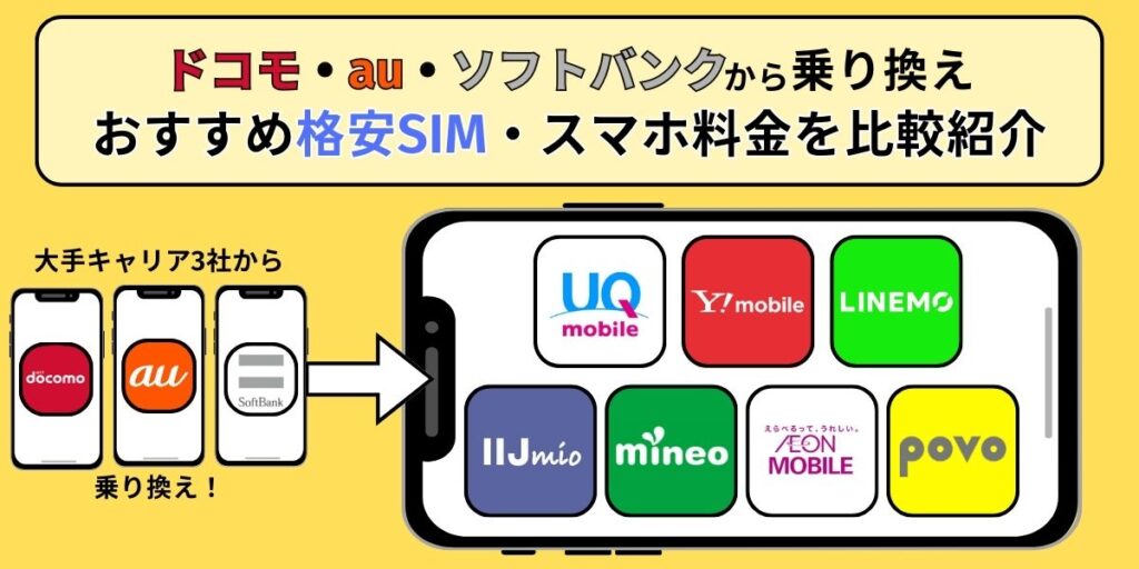 格安SIMで携帯料金をより安くしたい!シミュレーションで各社比較