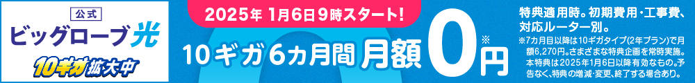 ビッグローブ光のバナー