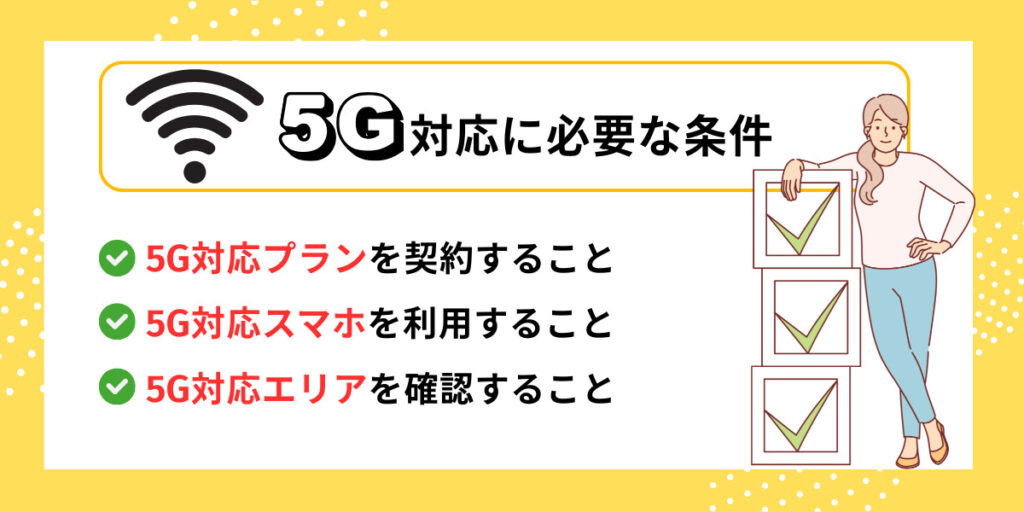 5G対応に必要な条件