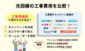 光回線 工事費用 比較
