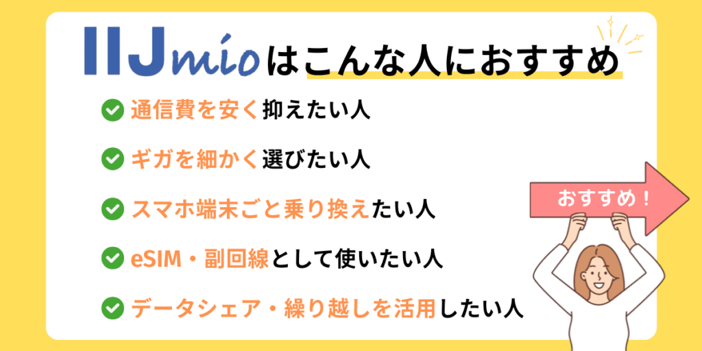 IIJmioはこんな人におすすめ