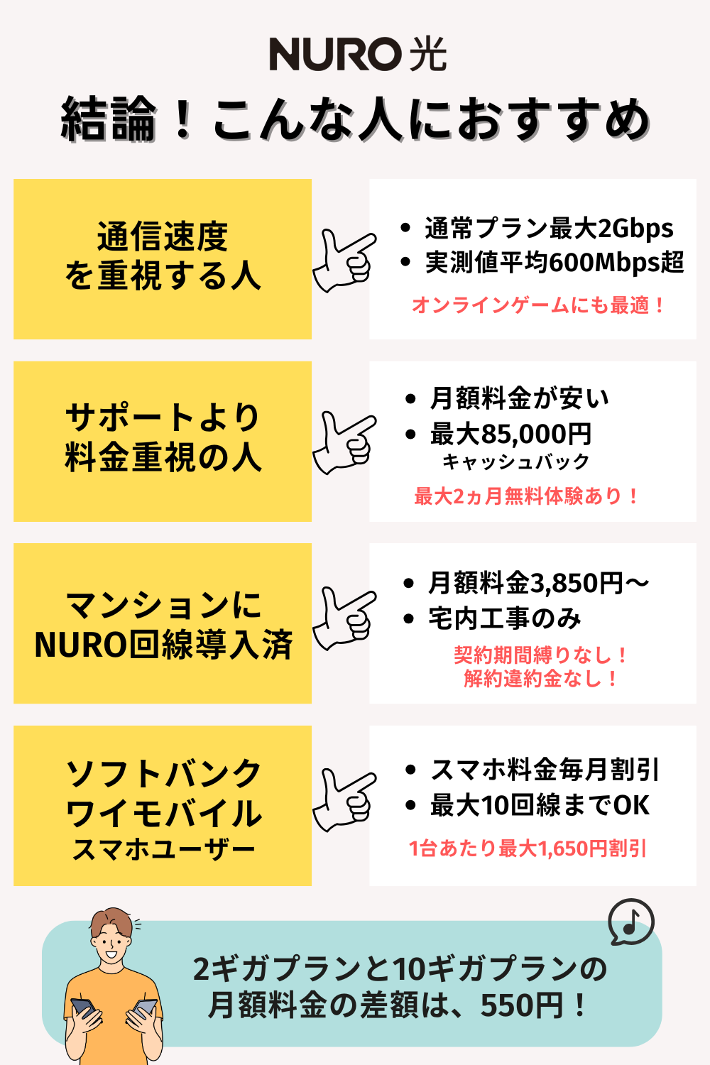 結論!NURO光はこんな人におすすめ
