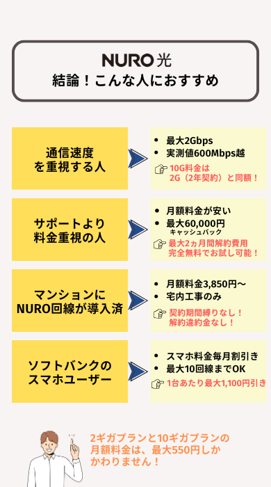 結論！NURO光はこんな人におすすめ