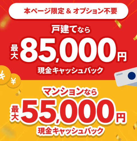 nuro光公式特設サイトのキャッシュバック金額画像