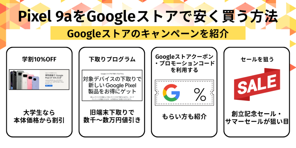 Pixel9a　安く買う　Googleストアで安く買う方法