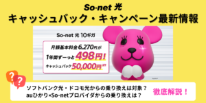 so-net光 キャッシュバック