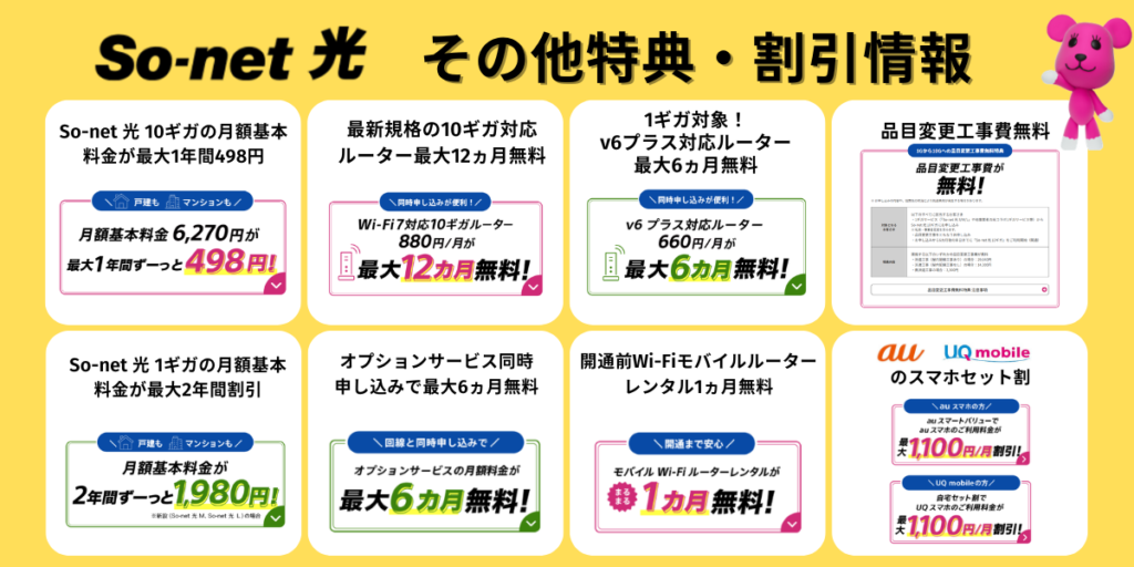So-net 光のその他特典・割引情報