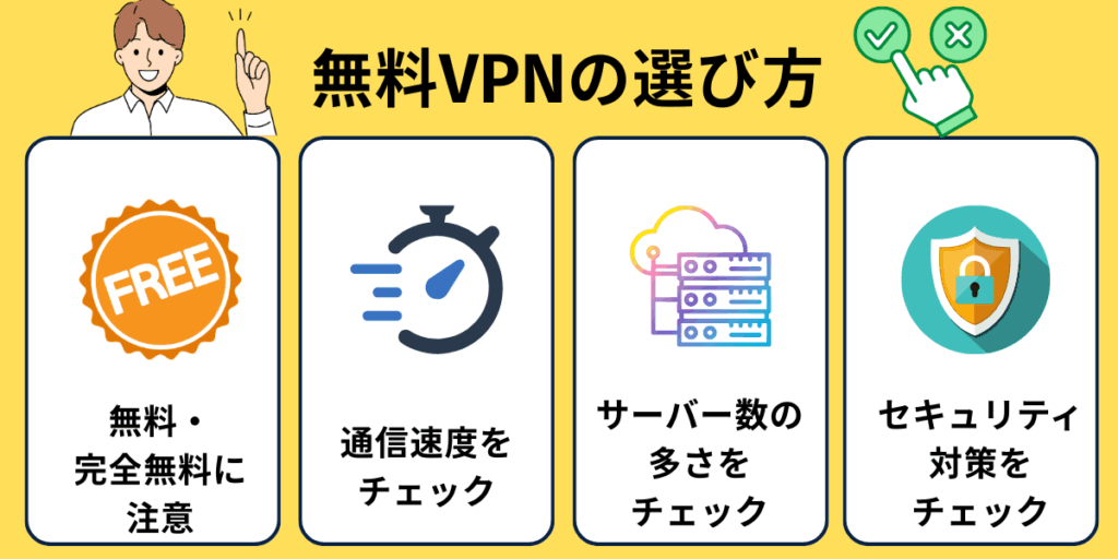 無料VPNの失敗しない選び方