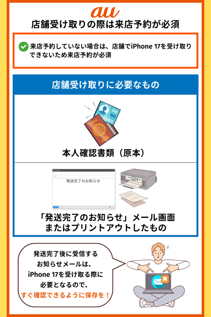 店舗受け取りの際は来店予約が必須