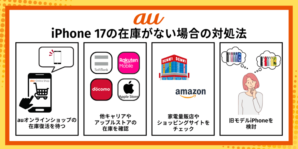 auでiPhone 17の在庫がない場合の対処法