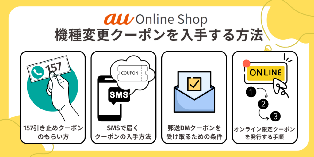 auオンラインショップで機種変更クーポンを入手する方法