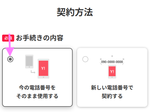 auからワイモバイルのワンストップ申し込み①
