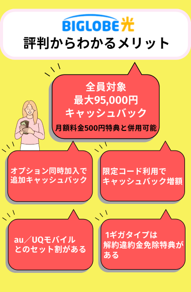 ビッグローブ光の評判からわかるメリット