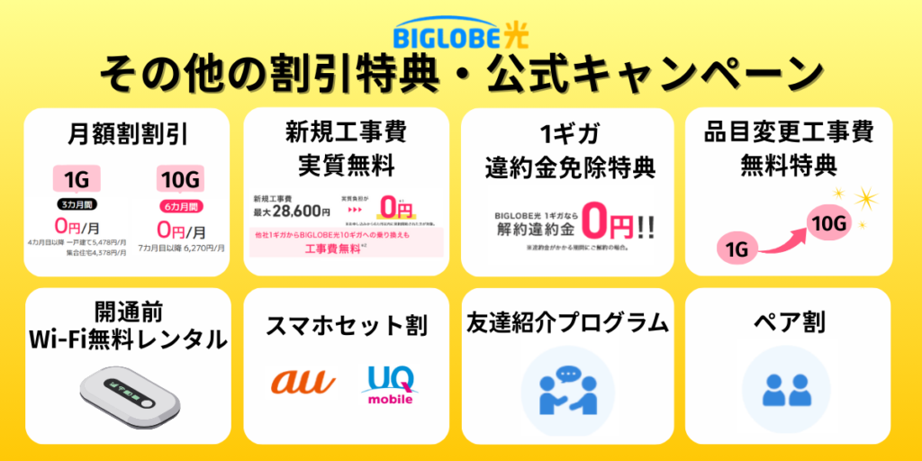 ビッグローブ光その他の公式キャンペーン