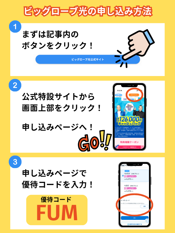 ビッグローブ光のお得な申し込み方法