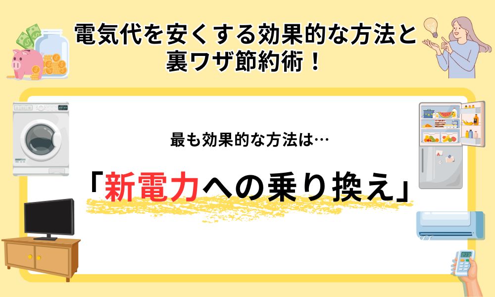 電気代を安くする　節約　新電力