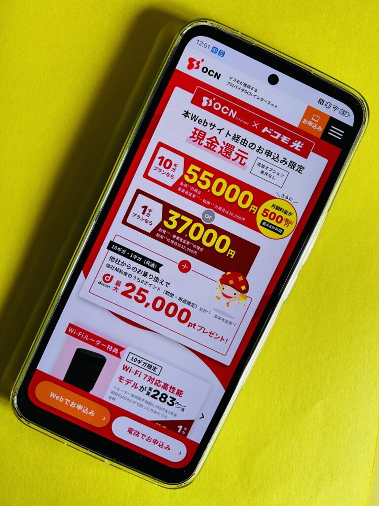 ドコモ光×OCNインターネット