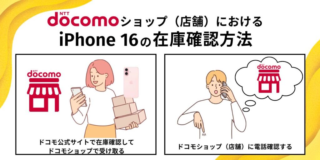 ドコモショップ（店舗）におけるiPhone16の在庫確認方法