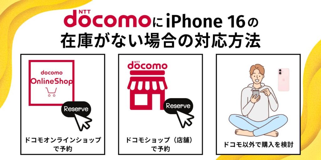 ドコモにiPhone16の在庫がない場合の対応方法