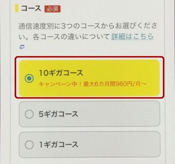 eo 光 10 ギガ 申し込み手順