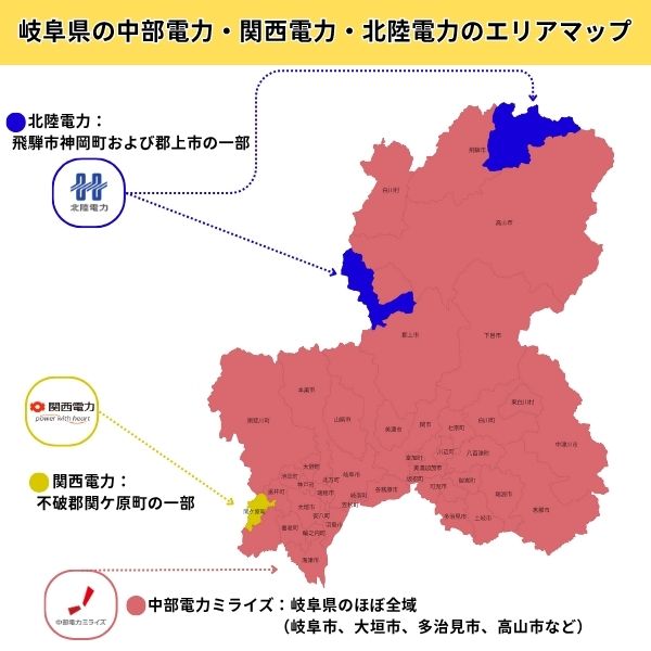 岐阜県 電力会社エリア
