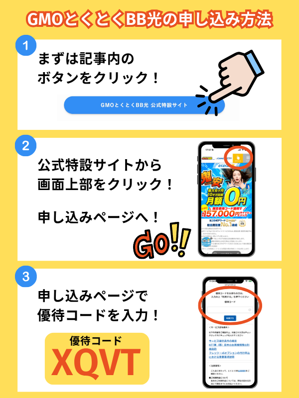 GMOとくとくBB光のお得な申し込み方法