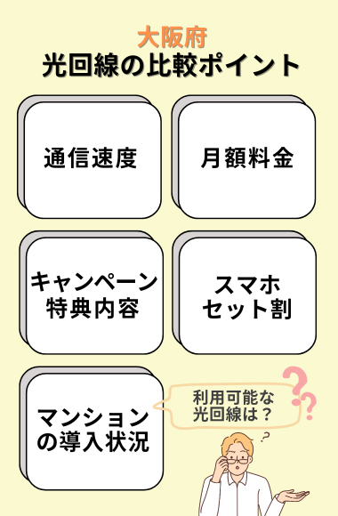 大阪府で光回線を選ぶ際の比較ポイント