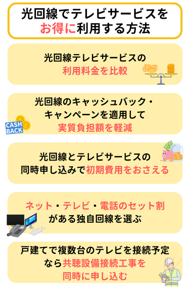 光回線テレビのお得な利用方法