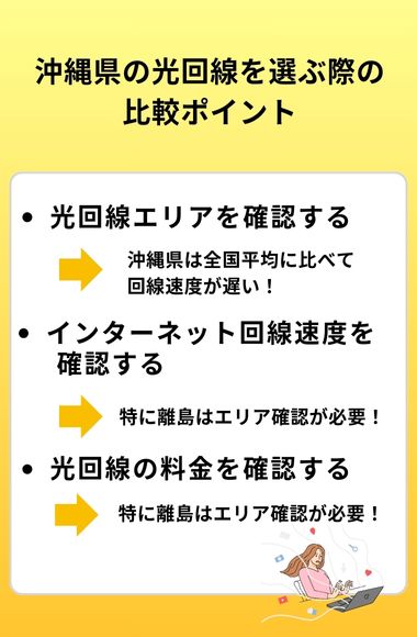 沖縄県の光回線を選ぶ際の比較ポイント