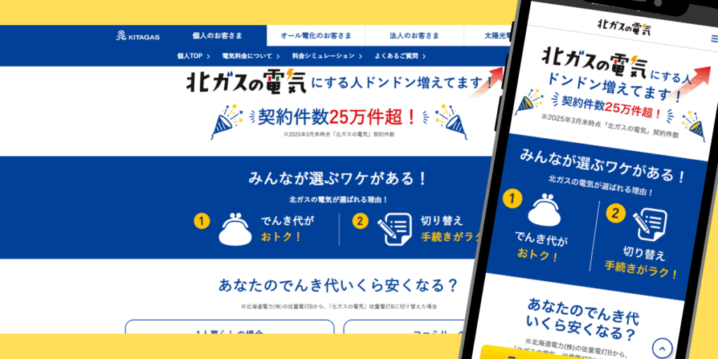 北海道ガスの電気　TOP画