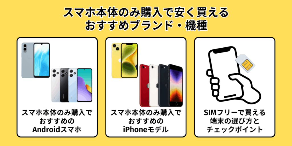 スマホ本体のみ購入はどこが安い?