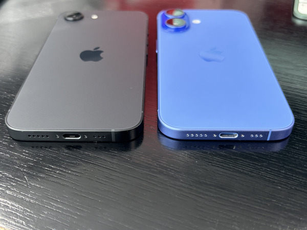 iPhone16 iPhone16e ポート比較
