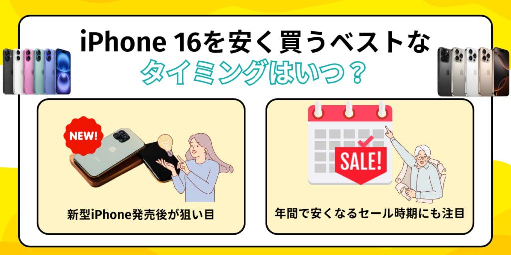 iPhone16を安く買うベストなタイミングはいつ？