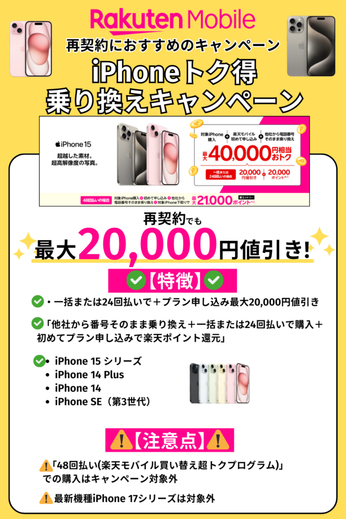 iPhoneトク得 乗り換えキャンペーン
