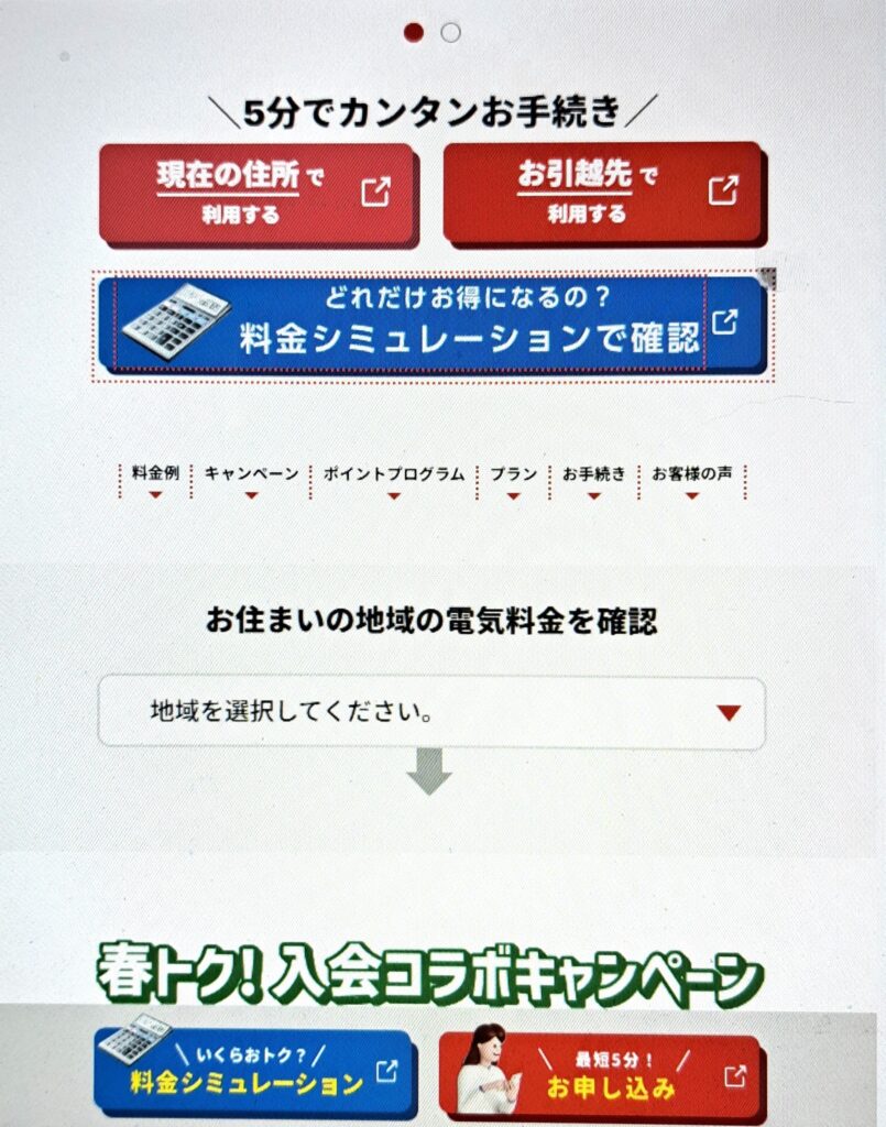 idemitsuでんき 申し込み 1