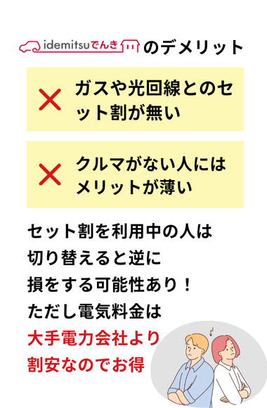 idemitsuでんきのデメリット