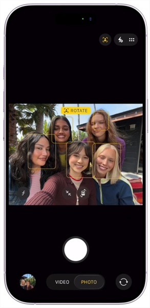 iPhone 17　フロントカメラ画像　グループ撮影