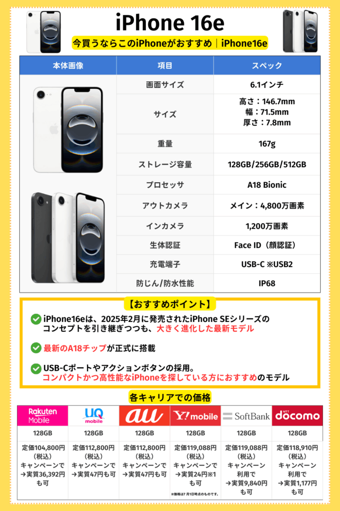 iPhone 16e