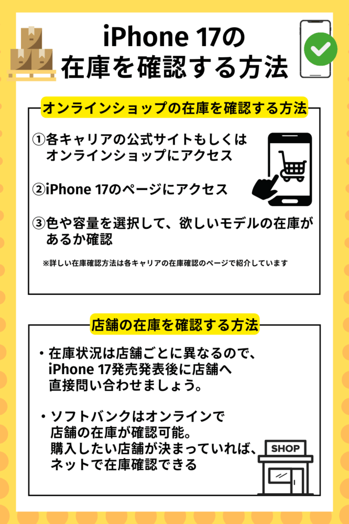 iPhone17の在庫を確認する方法