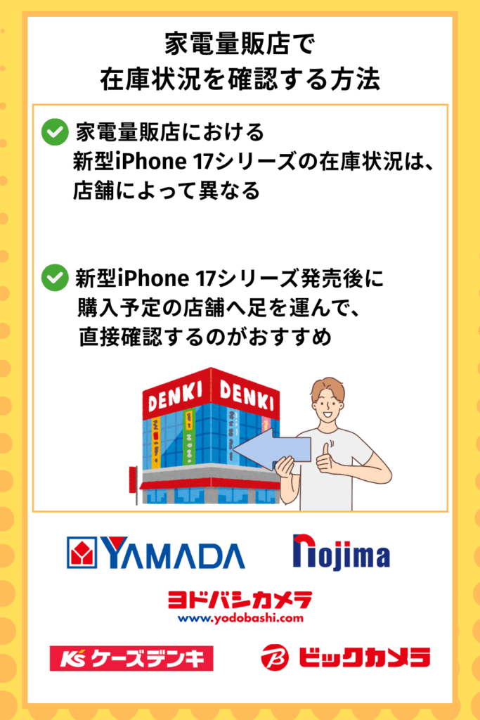 家電量販店で在庫状況を確認する方法