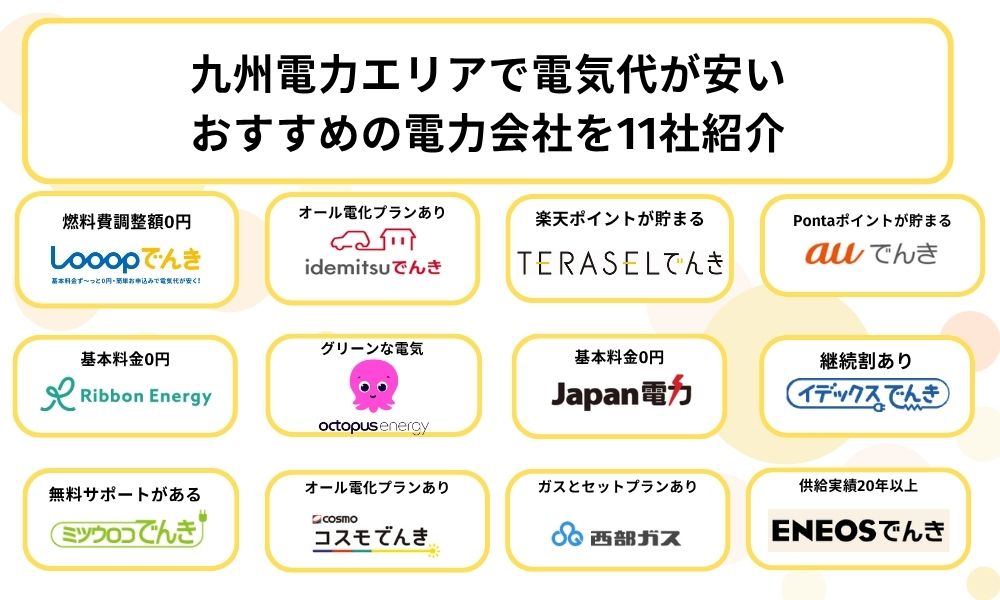 九州でおすすめの電力会社