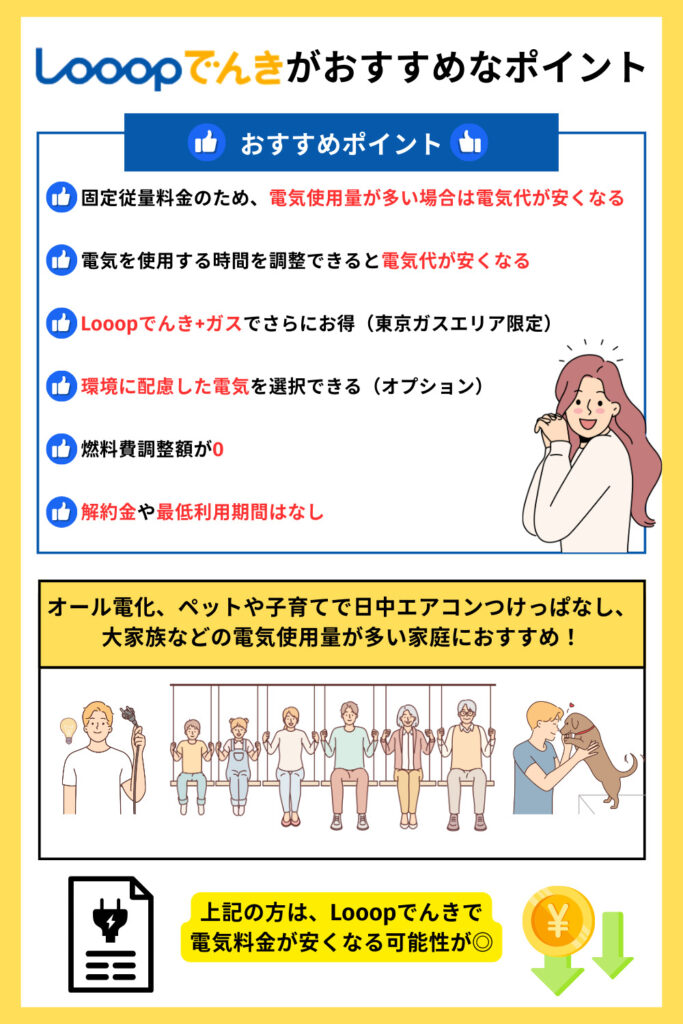 looopでんき おすすめポイント