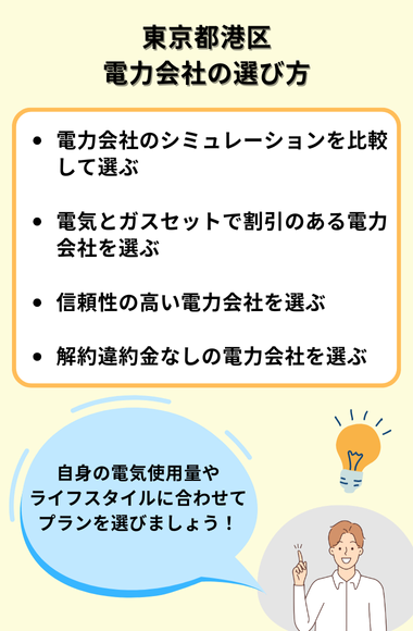 港区の電力会社の選び方