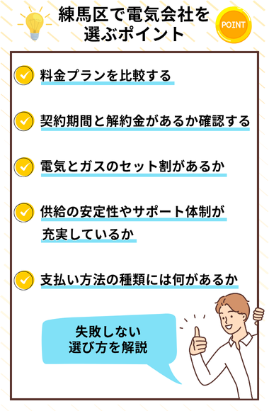 練馬区 新電力選ぶポイント